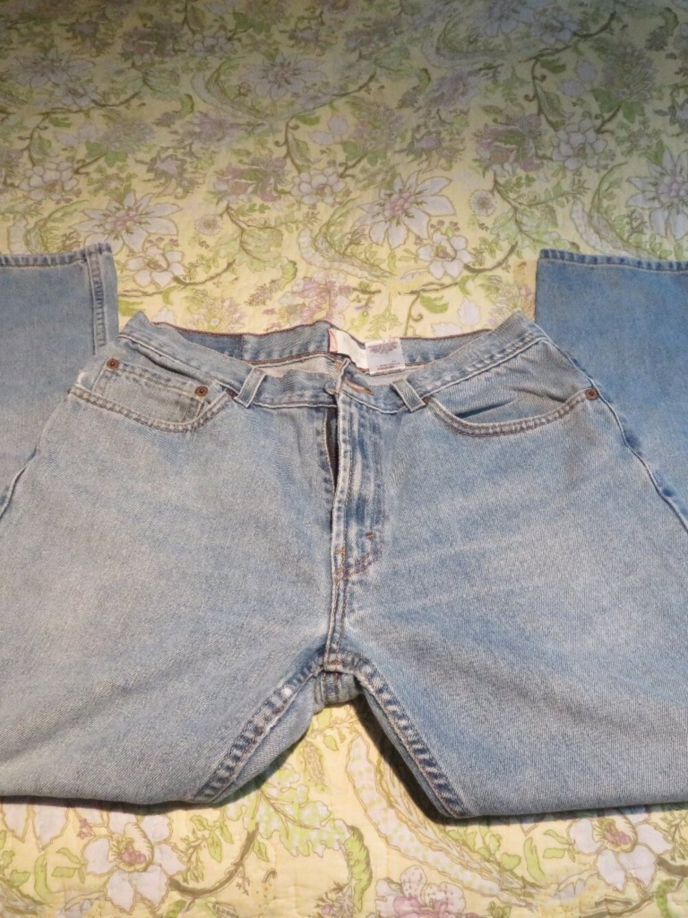 Vintage LEVI'S 505 Jeans Red Tab 34 x 29 Regular Fit Light Blue Made in The D R
